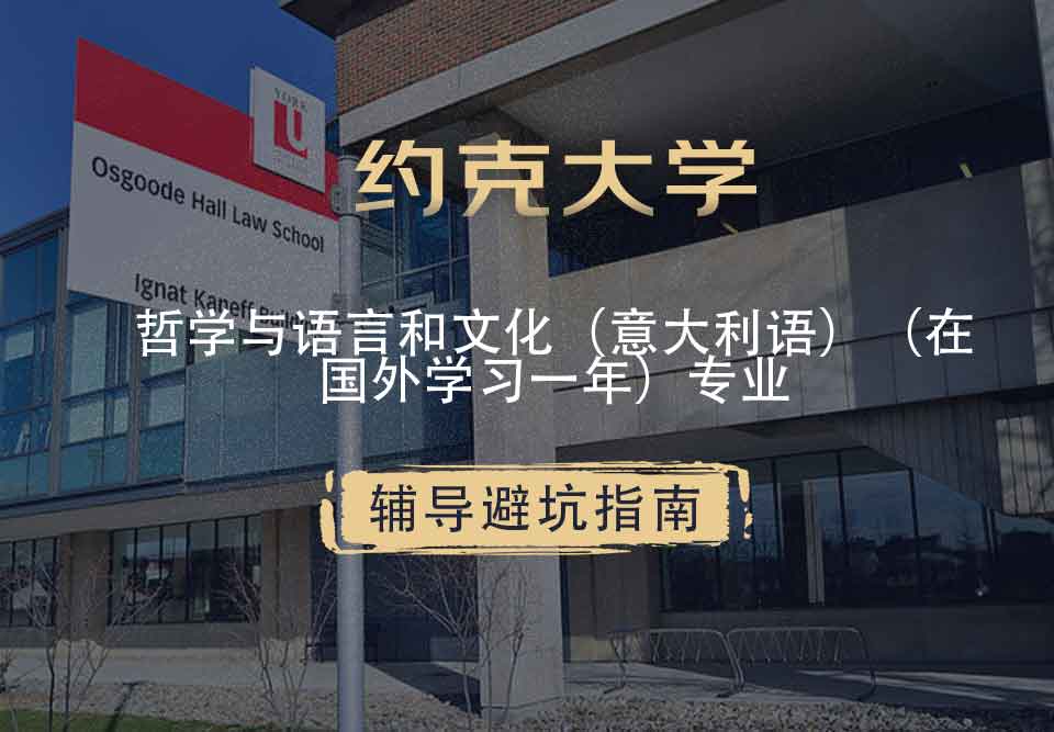 约克大学UOY哲学与语言和文化（意大利语）（在国外学习一年）辅导避坑指南