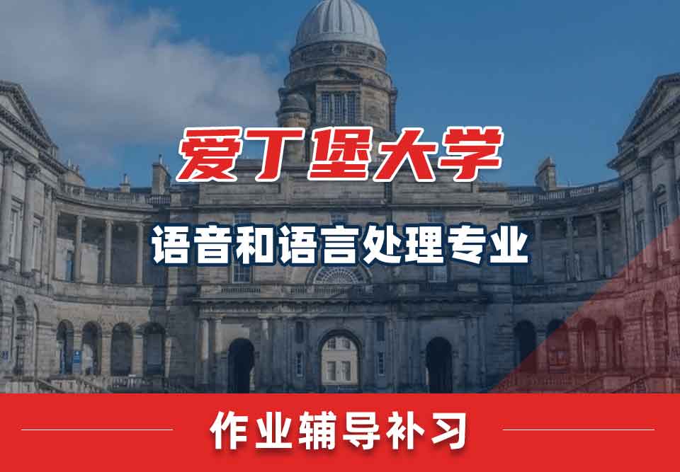 爱丁堡大学爱大语音和语言处理作业辅导补习