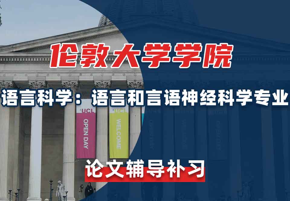 伦敦大学学院UCL语言科学：语言和言语神经科学论文辅导补习