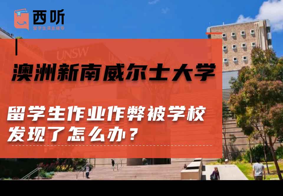 澳洲新南威尔士大学留学生作业作弊被学校发现了怎么办？