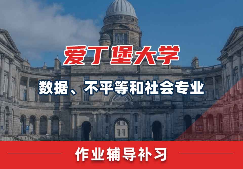 爱丁堡大学爱大数据、不平等和社会作业辅导补习
