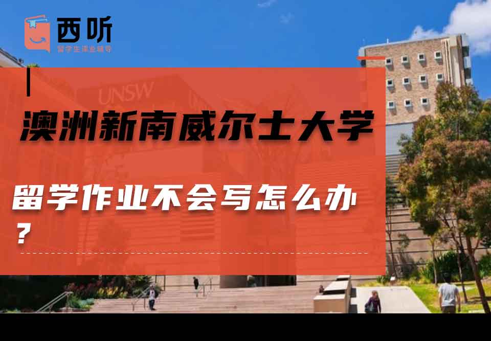 澳洲新南威尔士大学留学作业不会写怎么办？