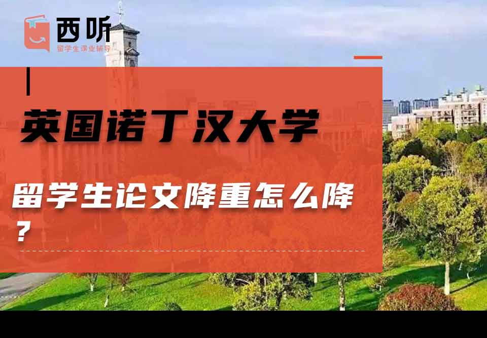 英国诺丁汉大学留学生论文降重怎么降？