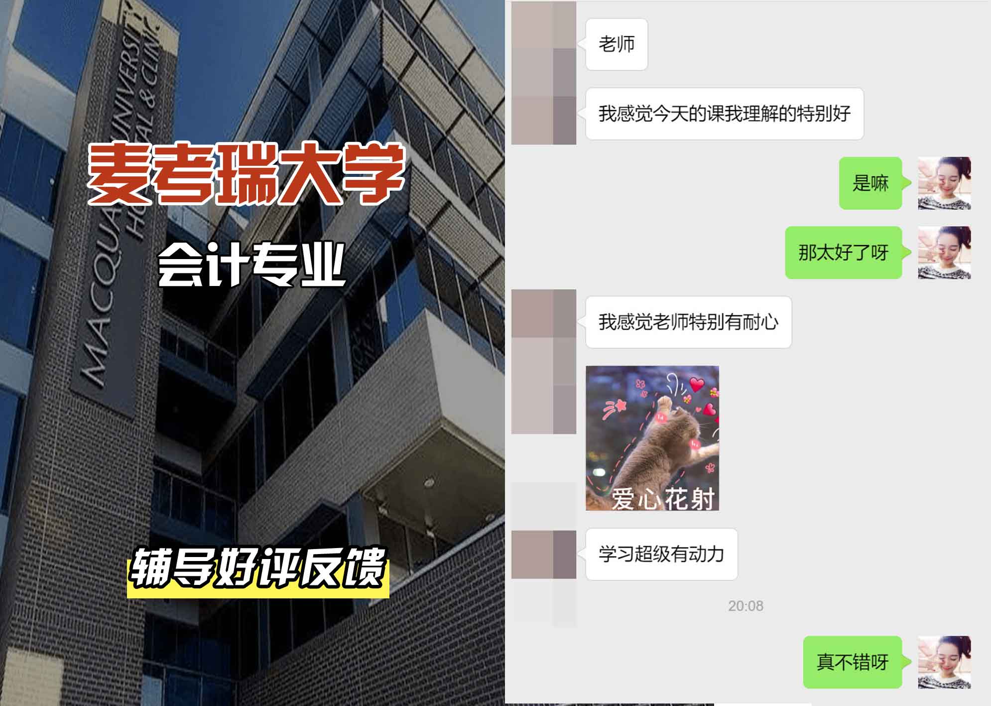 麦考瑞大学MQU会计辅导好评反馈