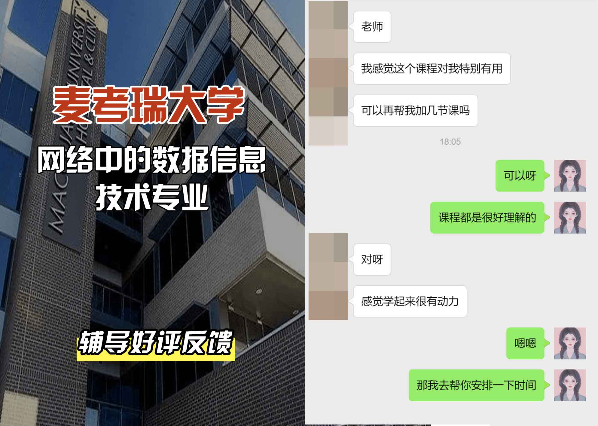 麦考瑞大学MQU网络中的数据信息技术辅导好评反馈