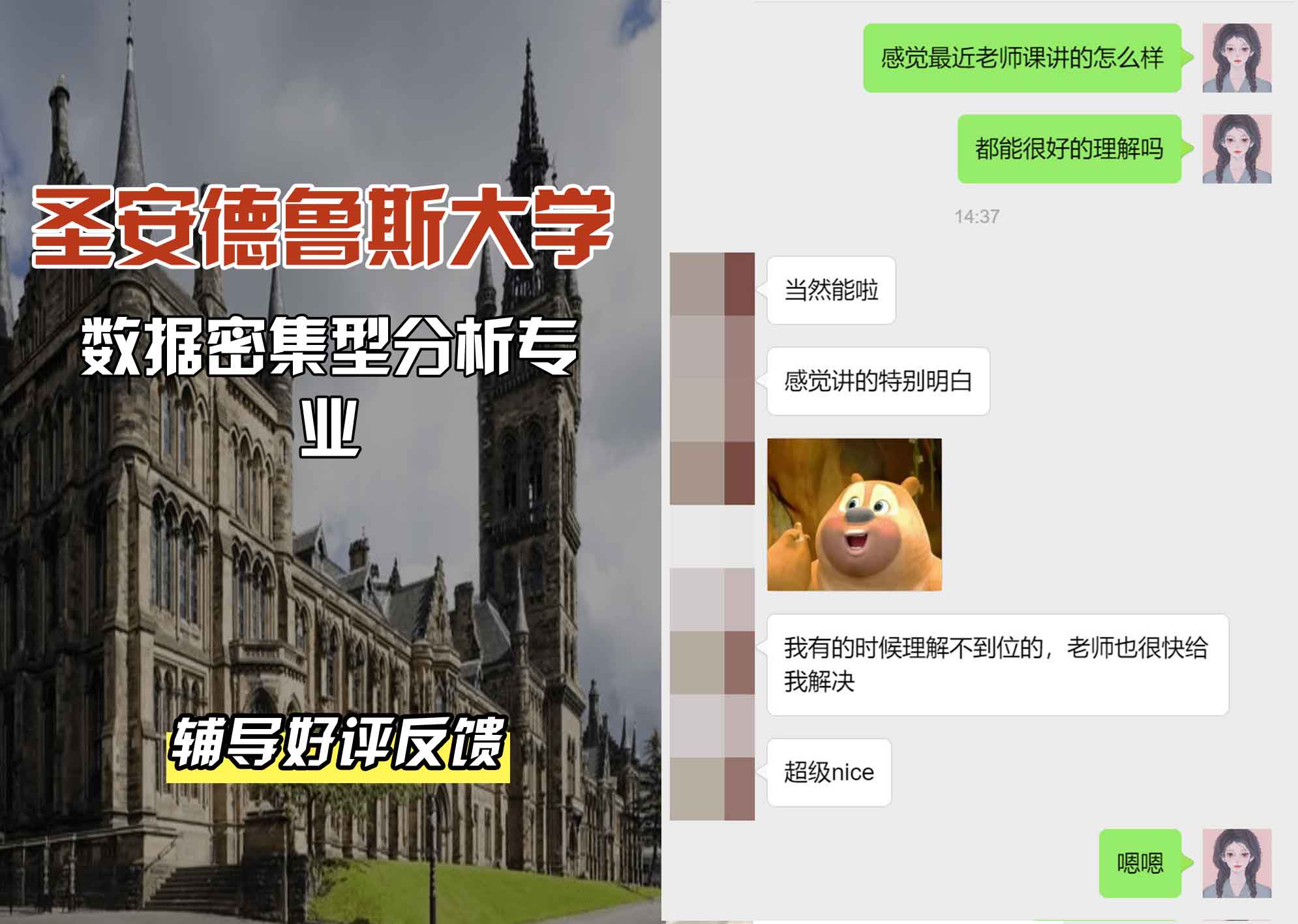 圣安圣安德鲁斯大学数据密集型分析辅导好评反馈
