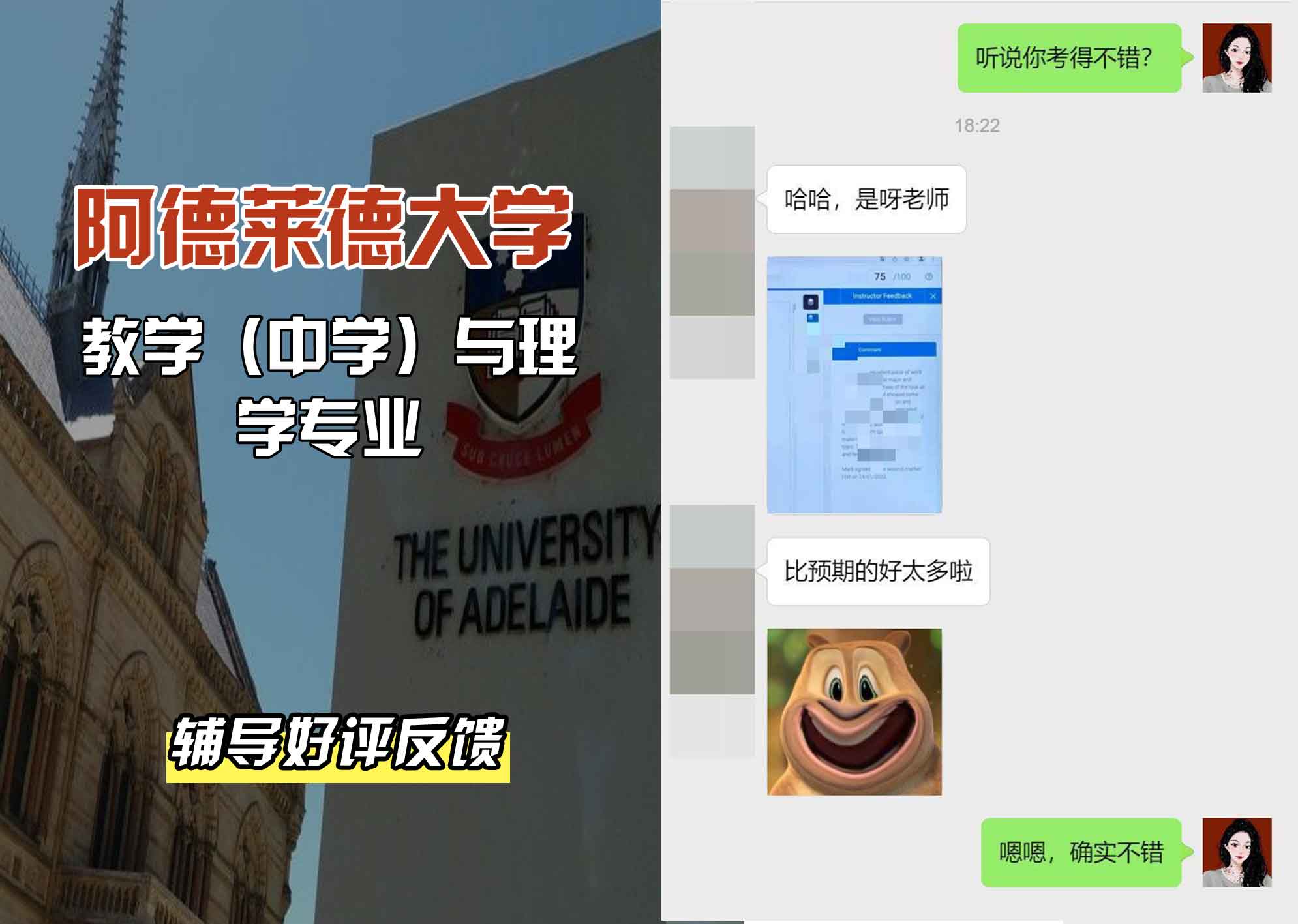 ADELAIDE阿大教学（中学）与理学辅导好评反馈