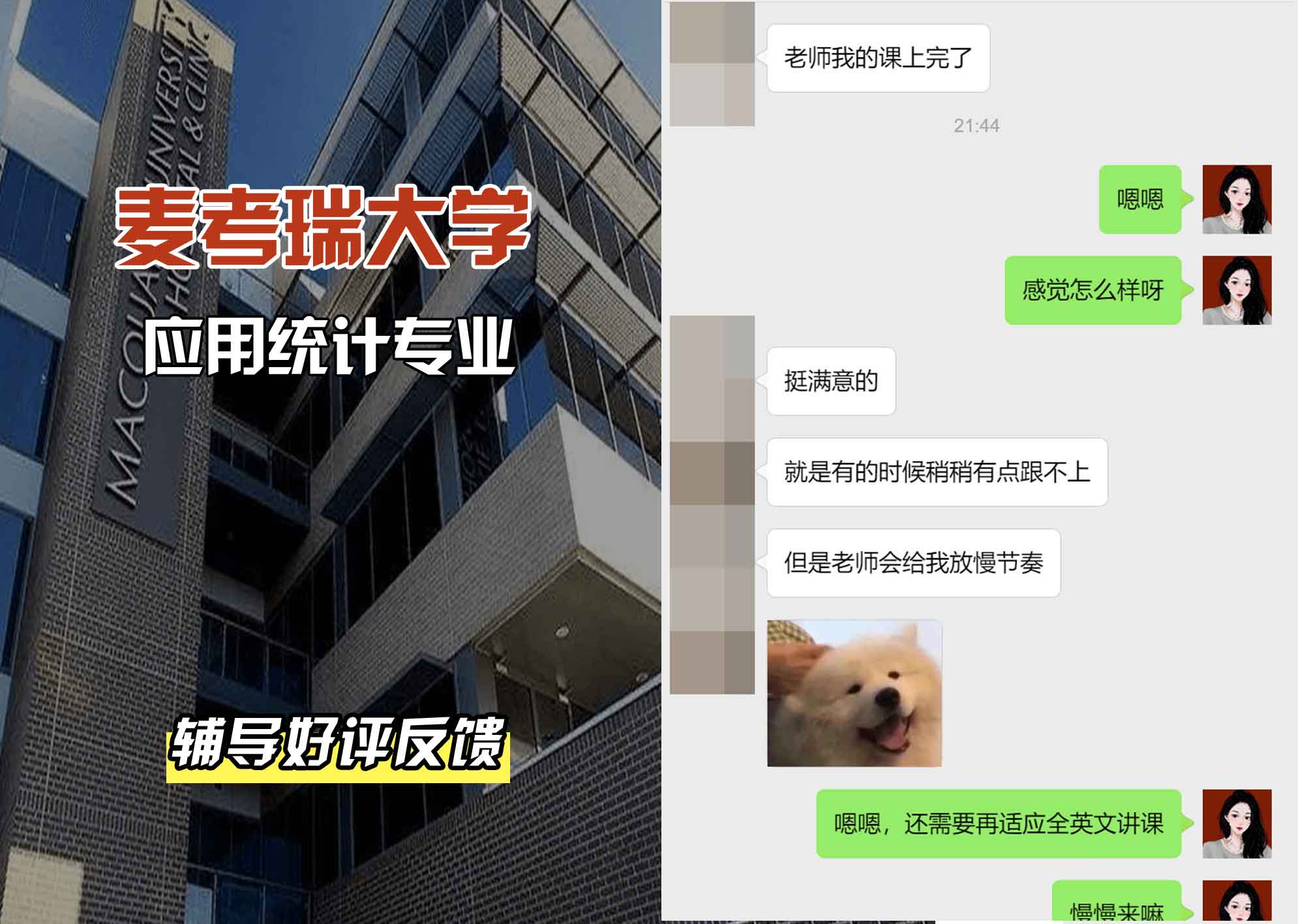 麦考瑞大学MQU应用统计辅导好评反馈