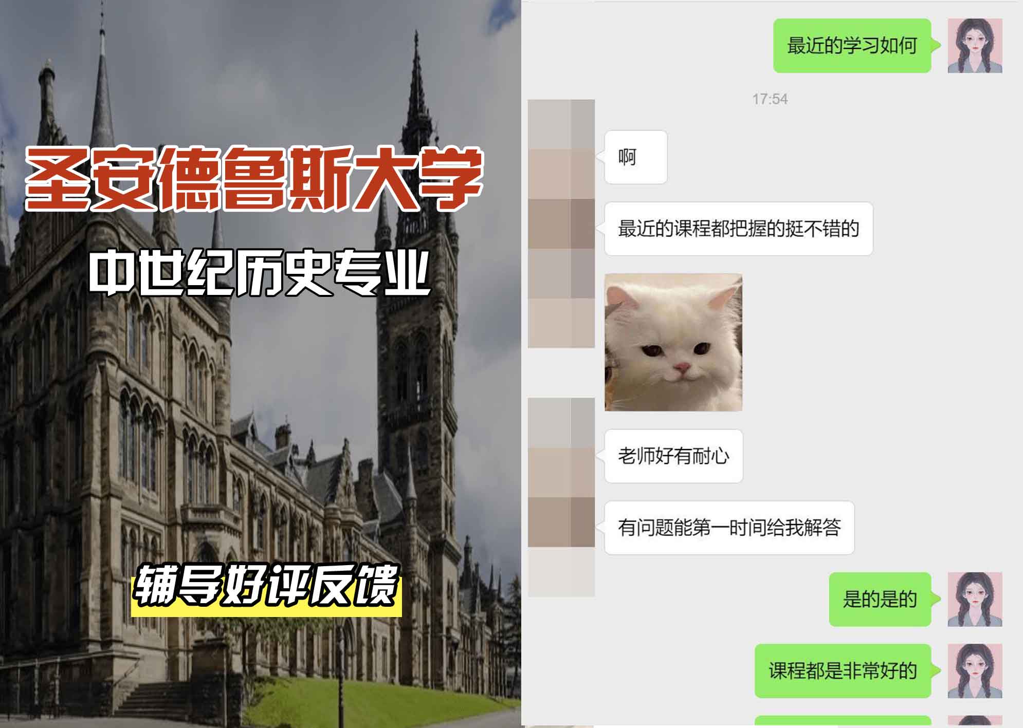 圣安圣安德鲁斯大学中世纪历史辅导好评反馈