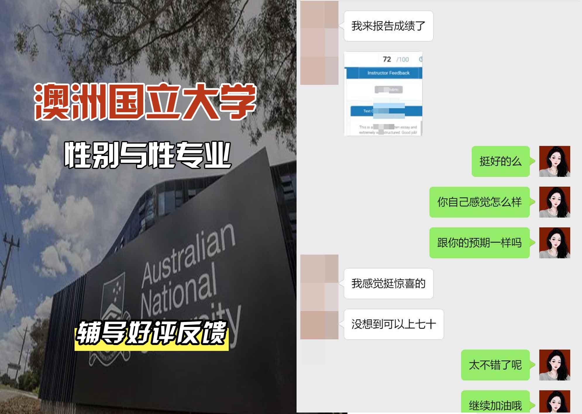 ANU澳洲国立大学性别与性辅导好评反馈