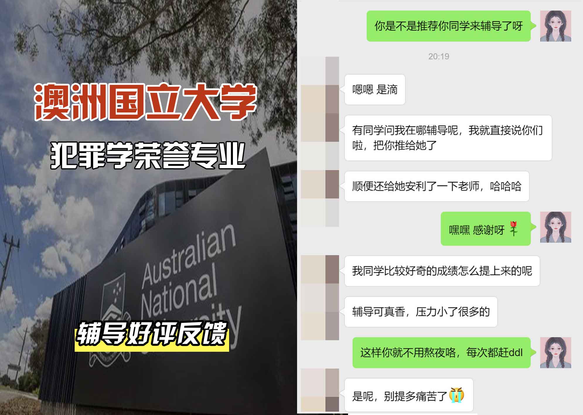 ANU澳洲国立大学犯罪学荣誉辅导好评反馈