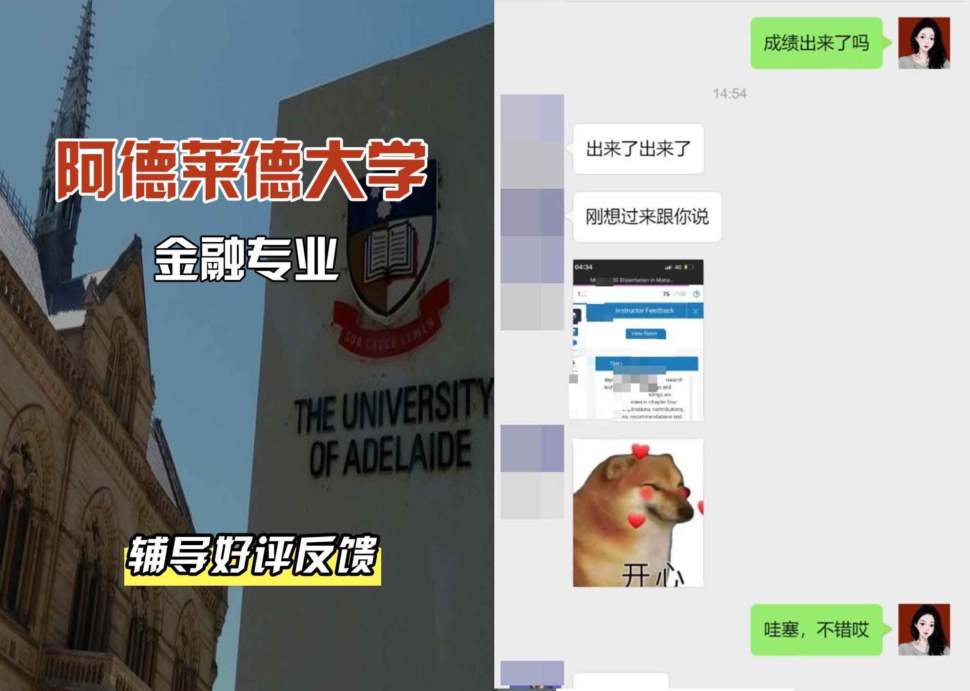 ADELAIDE阿大金融辅导好评反馈