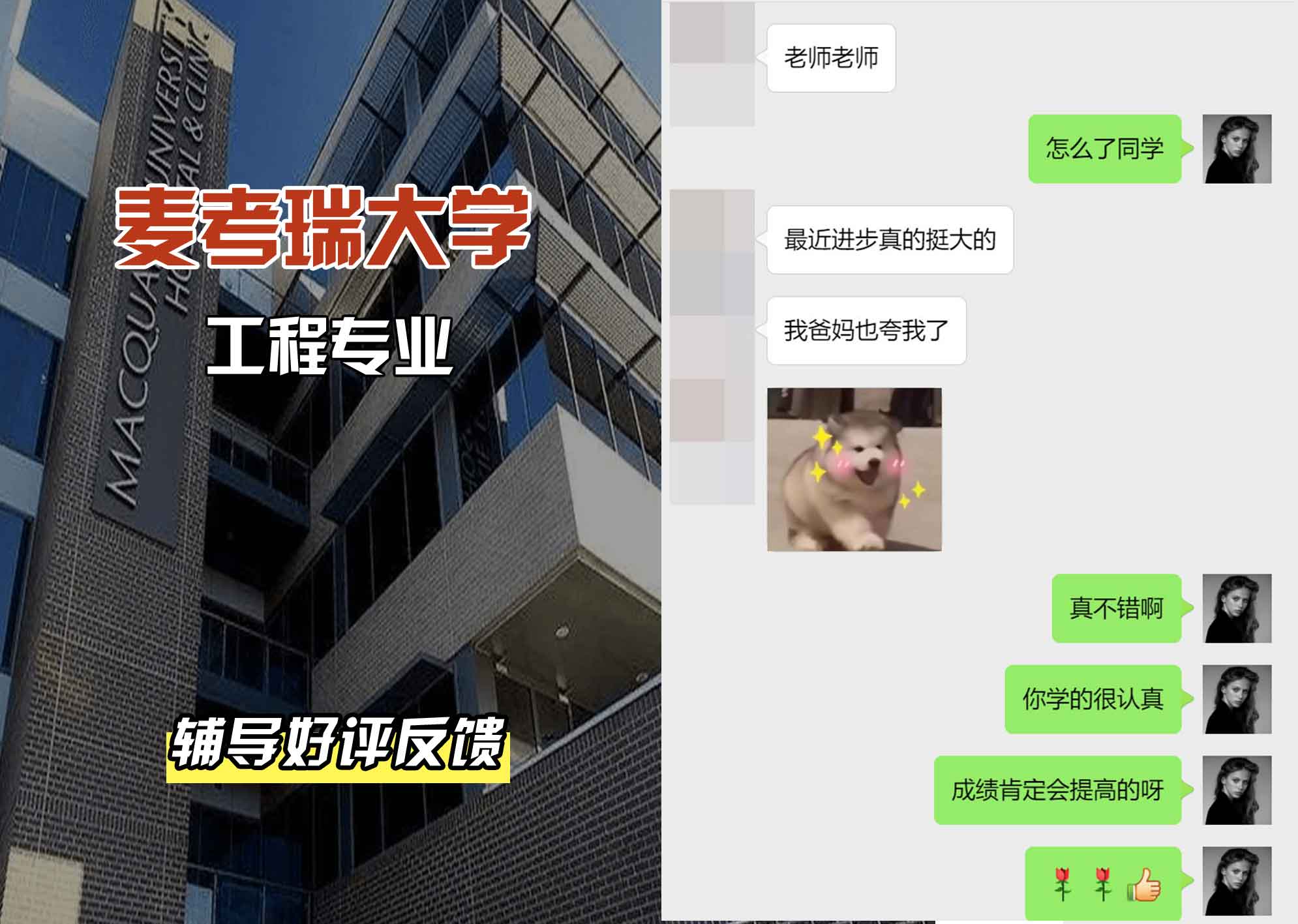 麦考瑞大学MQU工程辅导好评反馈