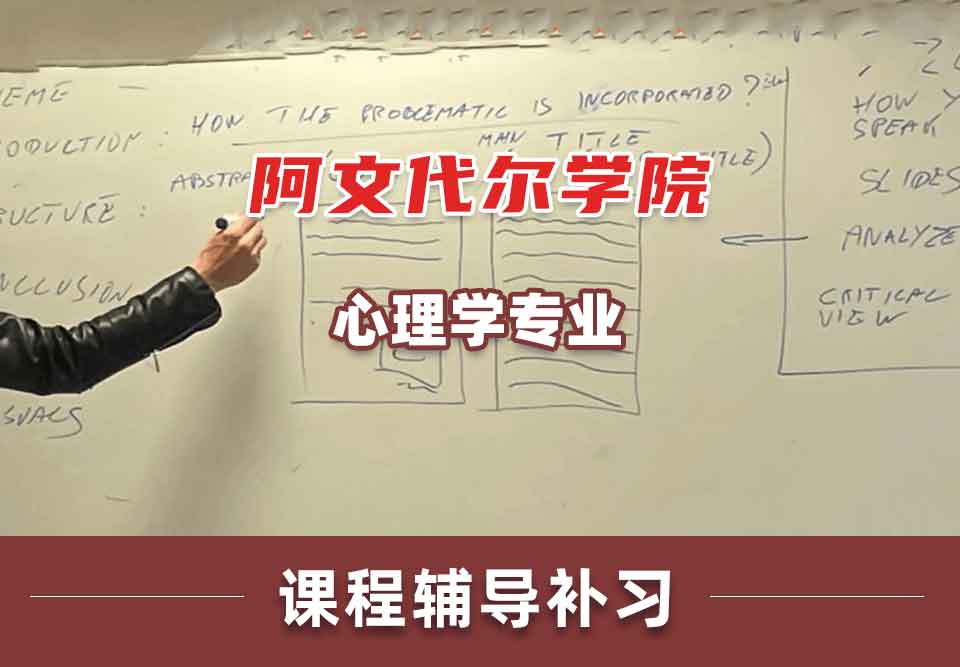 阿文代尔学院心理学课程辅导补习补课