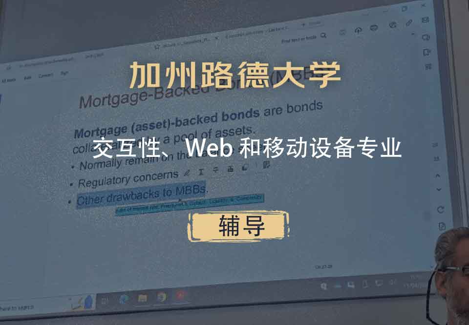 加州路德大学CLU交互性、Web 和移动设备辅导