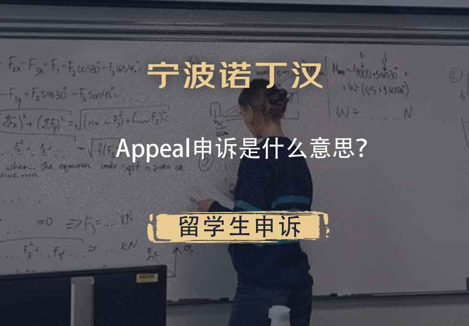宁波诺丁汉Appeal申诉是什么意思？