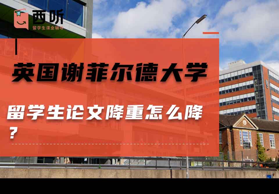 英国谢菲尔德大学留学生论文降重怎么降？