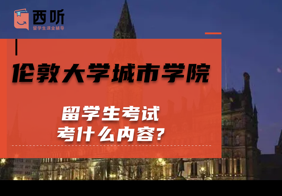 伦敦大学城市学院留学生考试考什么内容?