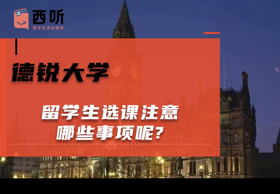 德锐大学留学生选课注意哪些事项呢?如何选适合自己的课程?