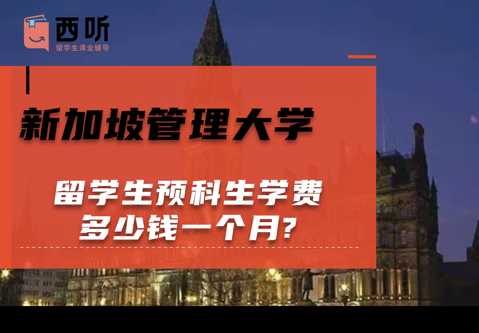新加坡管理大学留学生预科生学费多少钱一个月?