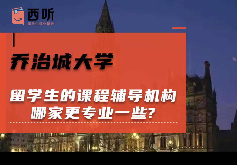 乔治城大学留学生的课程辅导机构哪家更专业一些?